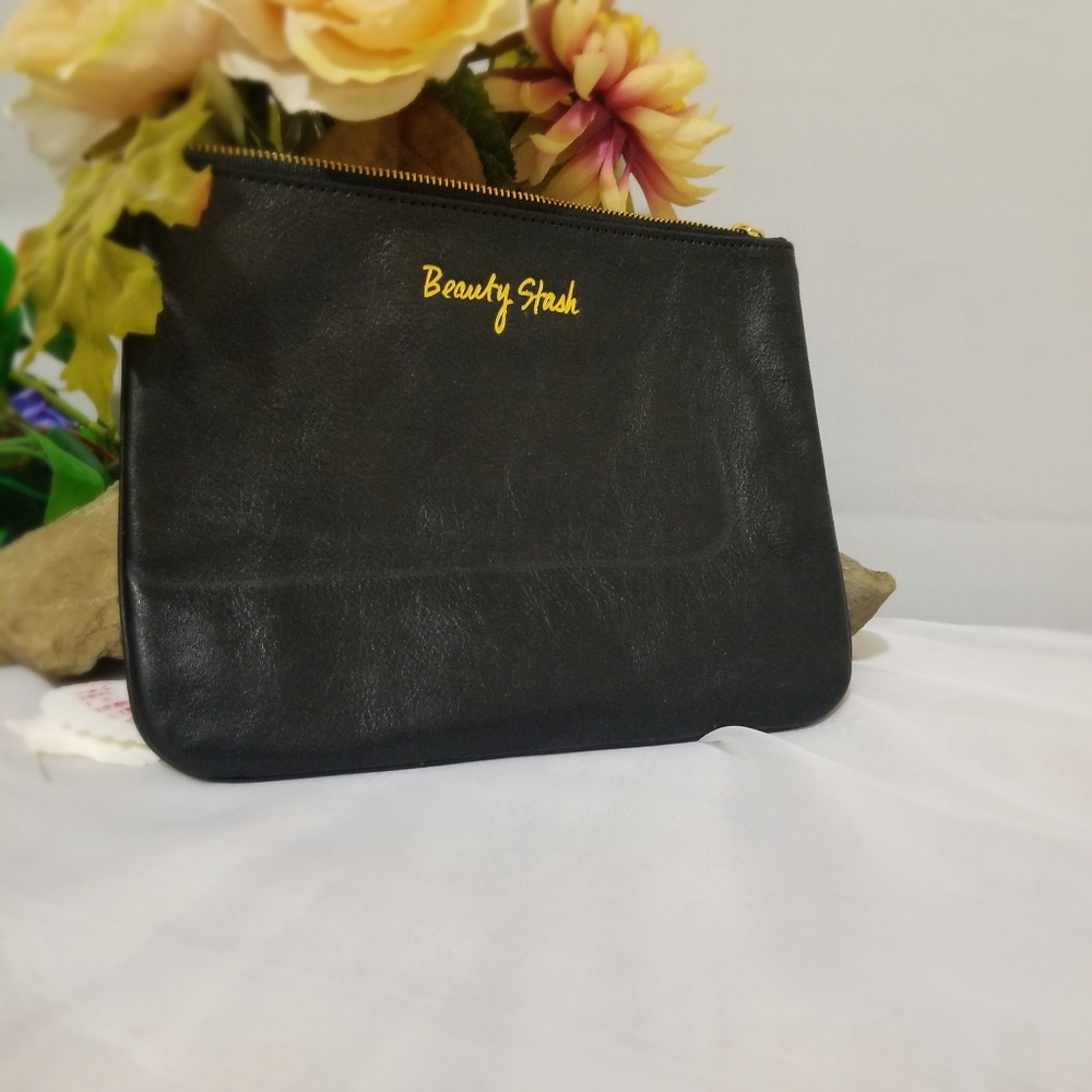 Rare New Rebecca Minkoff Black Zip Clutch / cosmetic bag - Picture 6 of 7